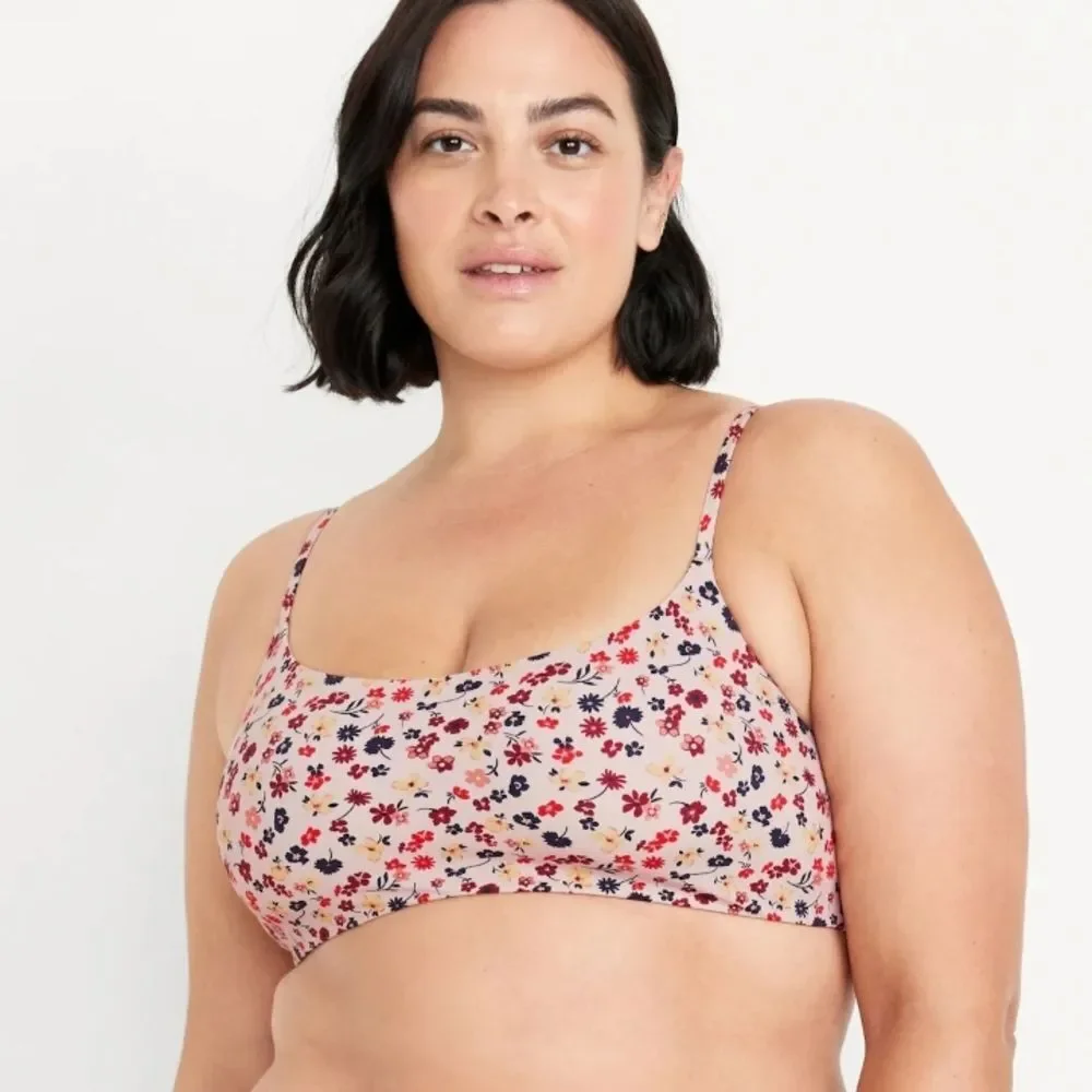 Floral Print Womens Bralette Xl Old Navy Cute Boho Y2k Comfy Bra Sports Gym Tank - Picture 9 of 13